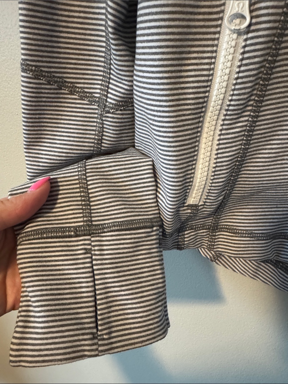 Lululemon Define Jacket Tonka Stripe Heathered Slate White - Picture 7 of 10